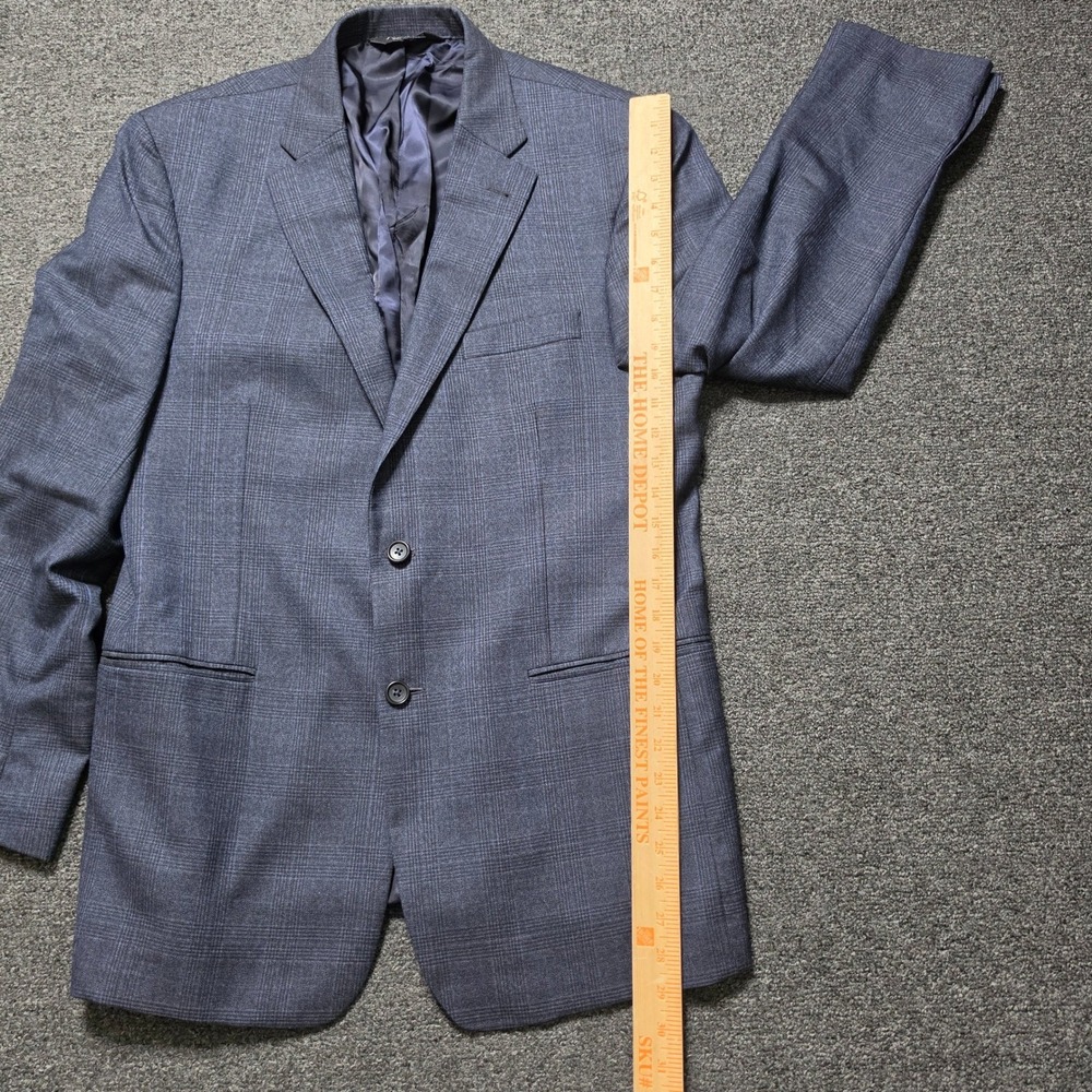 Jos‎ A Bank Blazer Blue Glen Plaid Mens 42R 100% Wool Signature Collection Coat - Picture 5 of 8